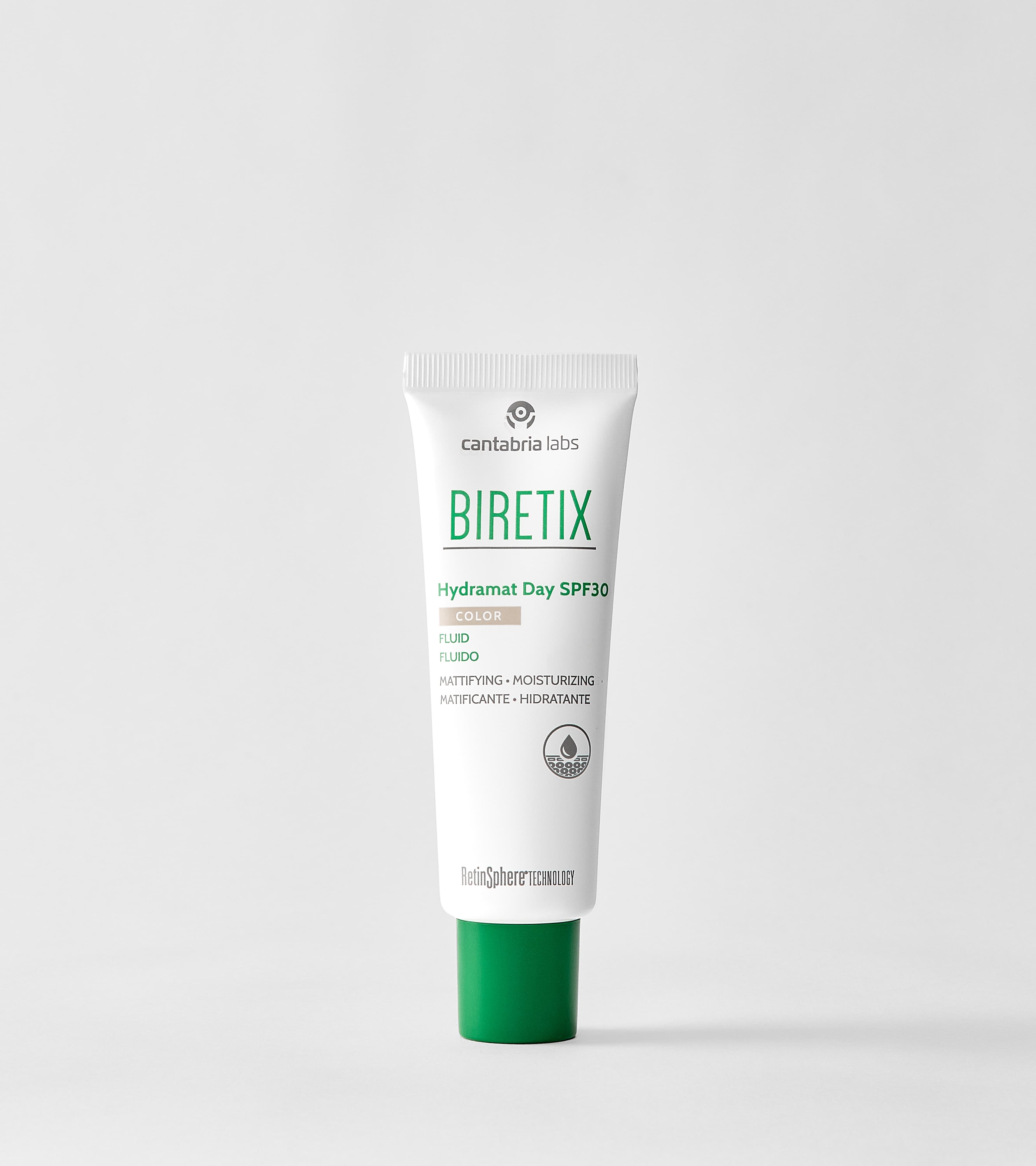 CANTABRIA LABS BIRETIX Hydramat Day SPF30 - COLOR, 50 ml | Hydramat Day SPF30 fluīds ar toni, 50 ml