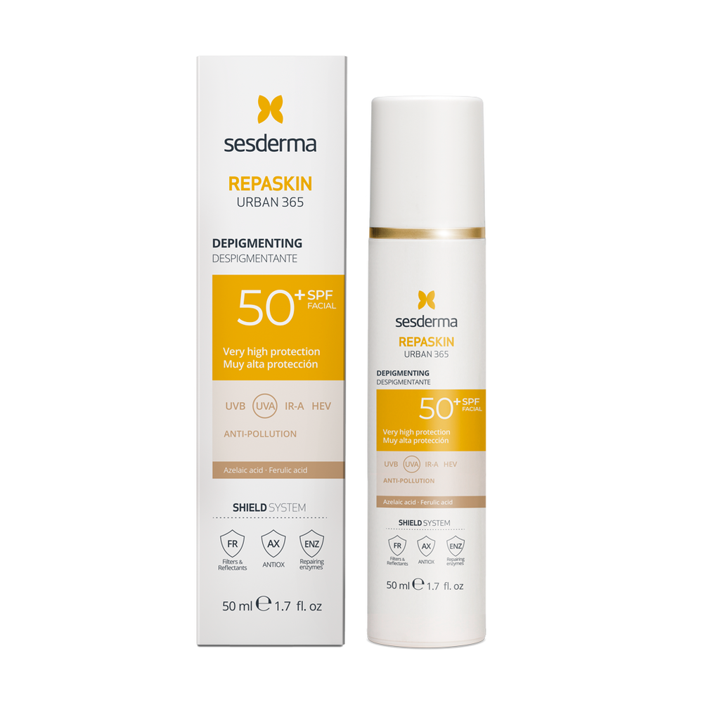 SESDERMA REPASKIN URBAN 365 Depigmenting SPF50+ 50ml | Saules aizsargkrēms pigmentācijas samazināšanai SPF50+, 50 ml