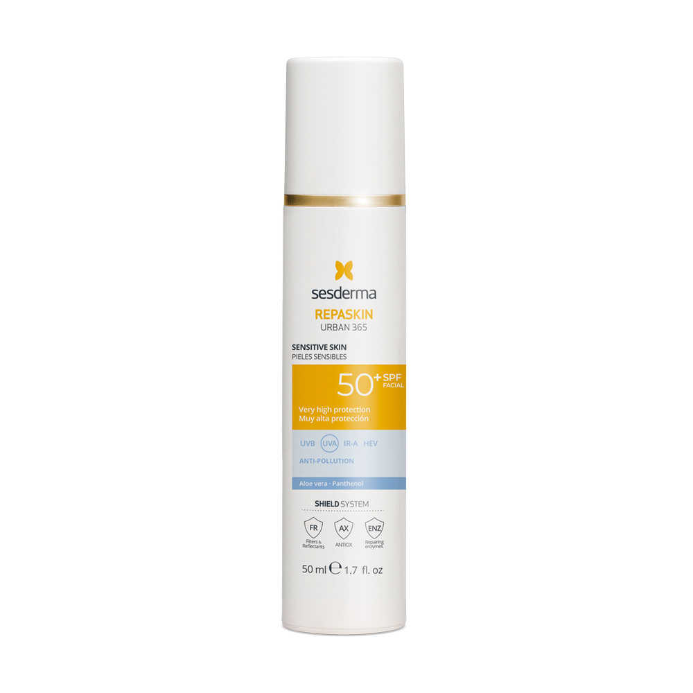 SESDERMA REPASKIN URBAN 365 Sensitive SPF50+ 50ml | Saules aizsargkrēms jutīgai ādai, 50 ml
