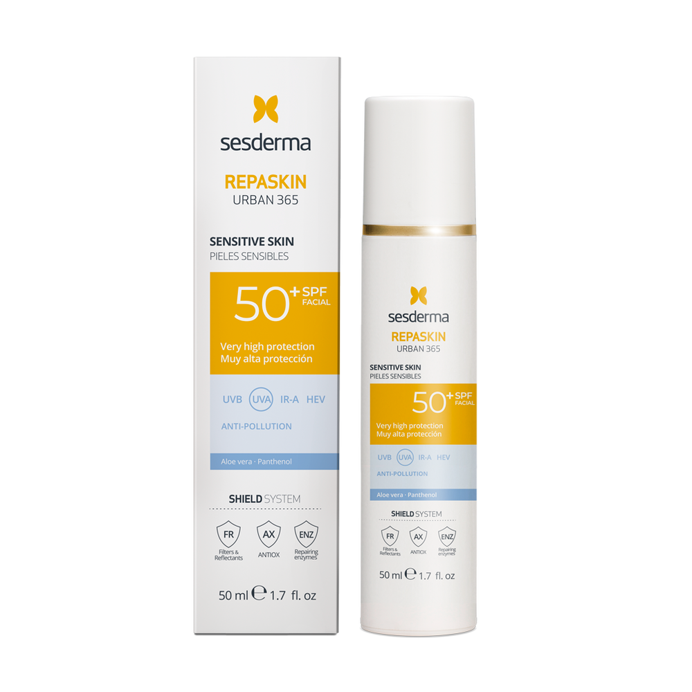 SESDERMA REPASKIN URBAN 365 Sensitive SPF50+ 50ml | Saules aizsargkrēms jutīgai ādai, 50 ml