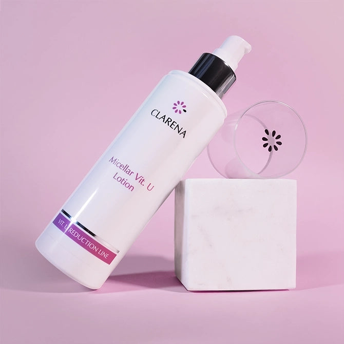 Clarena Micellar Vit.U Lotion | attīrošs līdzeklis jutīgai ādai ar noslieci uz rozāciju, 200ml