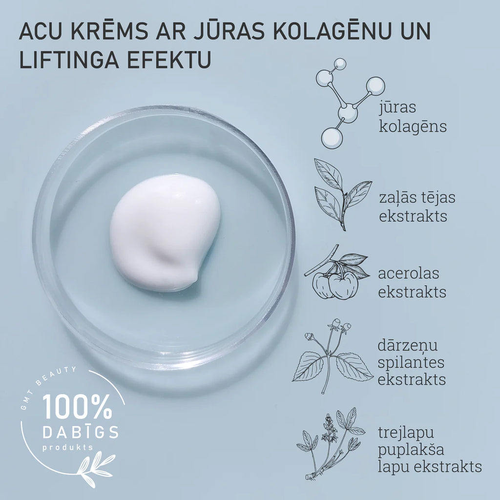 Acu krēms ar jūras kolagēnu un liftinga efektu, 15ml