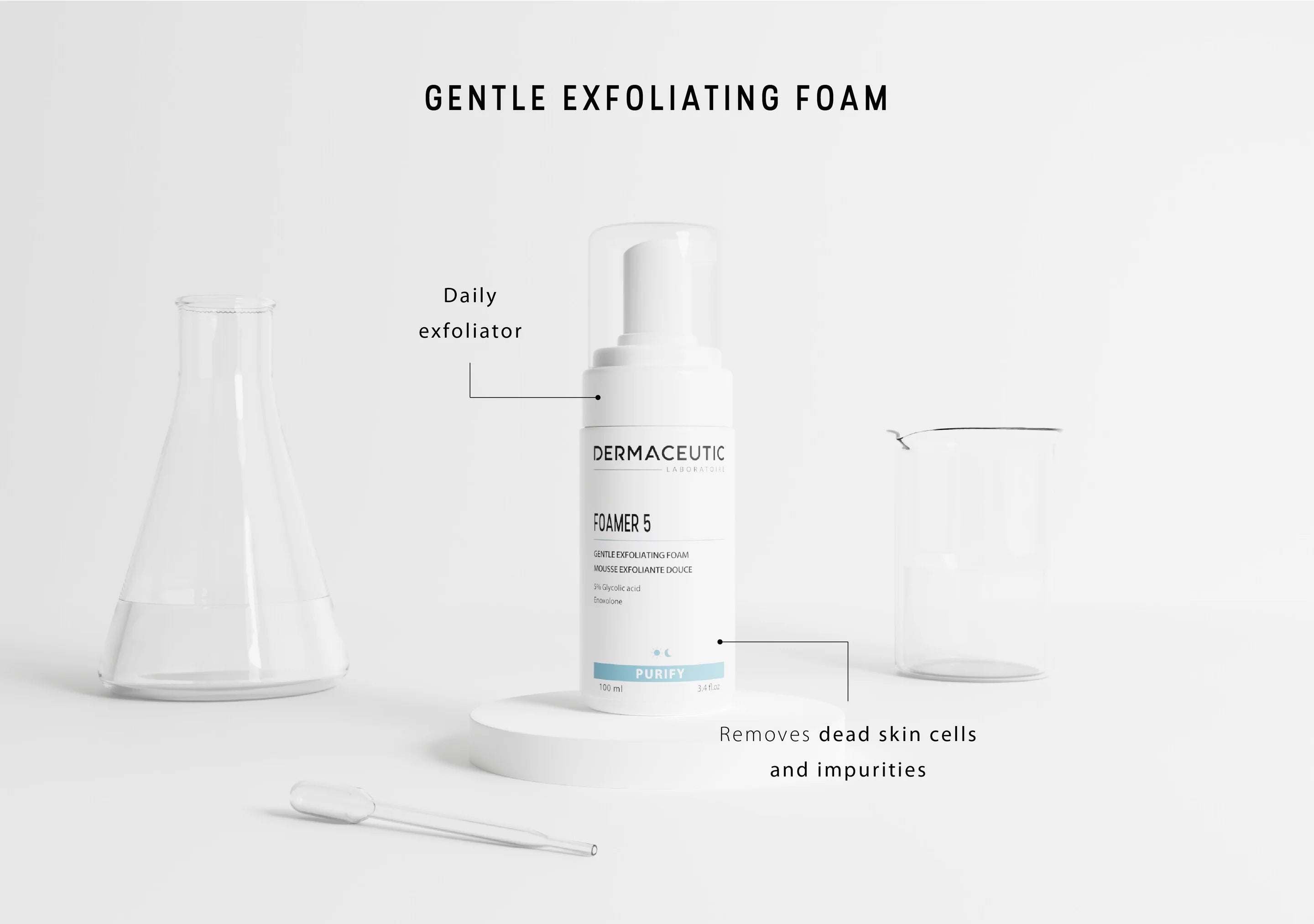 Dermaceutic Foamer 5 | attīrošas pīlinga putas, 100ml